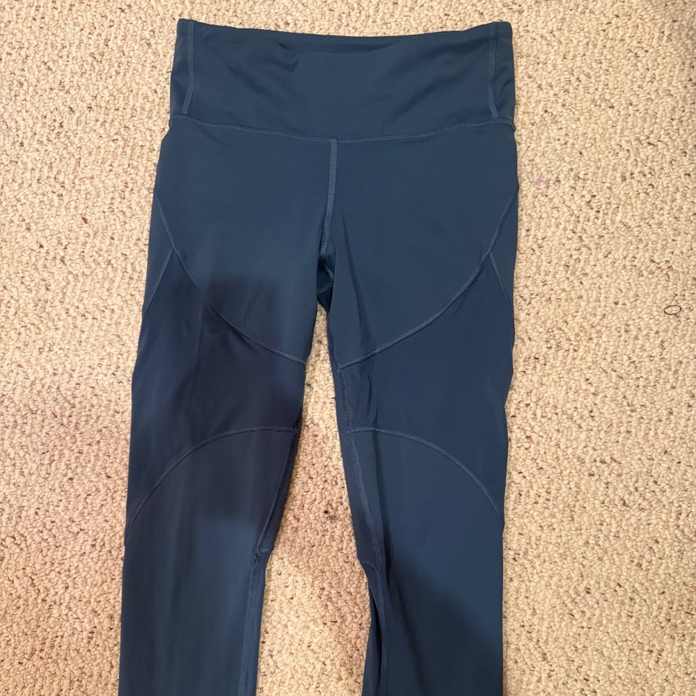 Lululemon smoked teal blue workout leggings